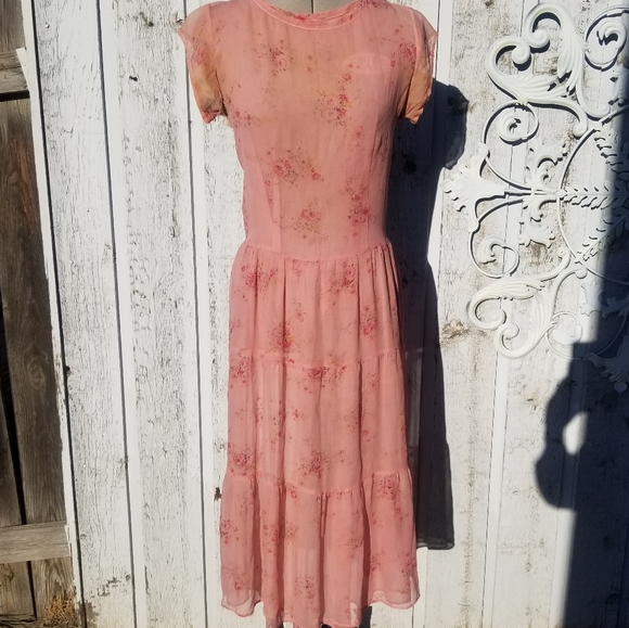 DOEN like vintage Pink Silk Sheer Dress - Picture 13 of 16